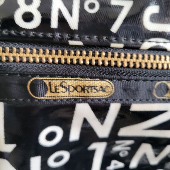 LeSportSac X JOYRICH L.A. Exclusive Black w/Gold Crossbody Shoulder Bag 13 x 7.5 - Picture 8 of 10